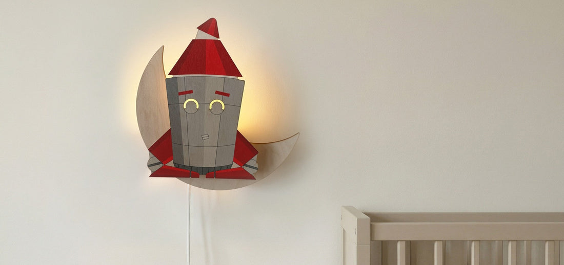 Houten wandlamp voor de kinderkamer: Duurzaam en modulair design