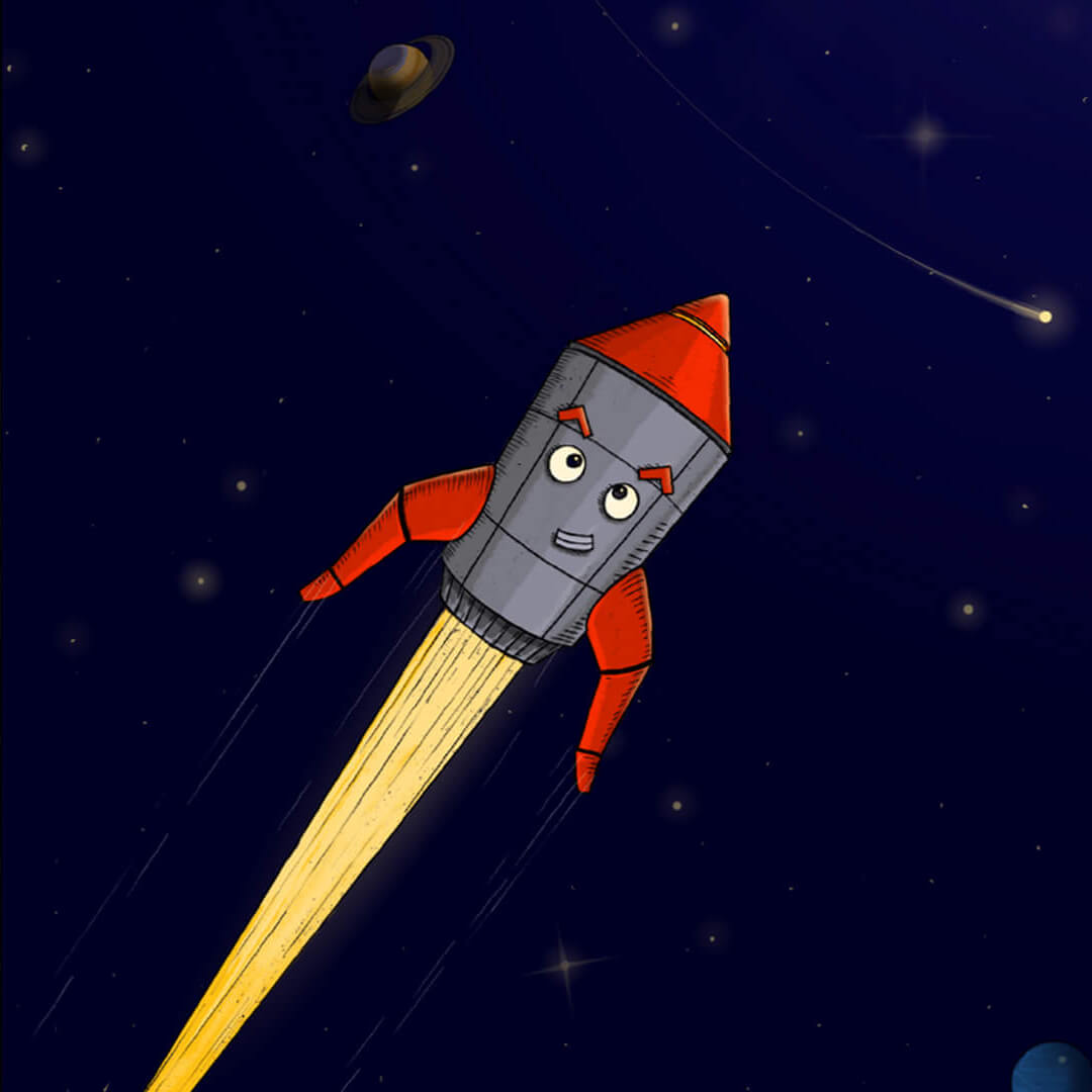 A3 Poster Eno de Raket naar de maan