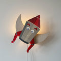 Wandlamp Eno de Raket vliegend
