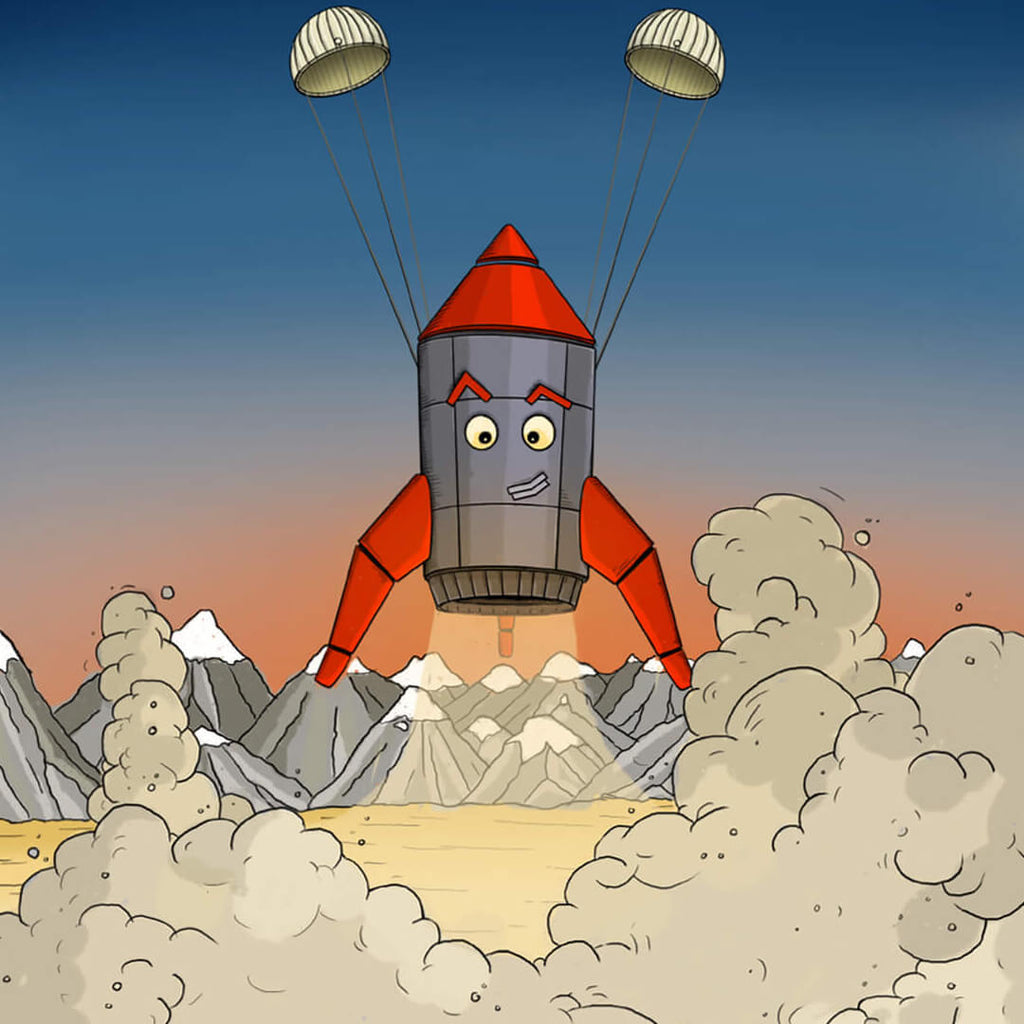 A3 Poster Eno de Raket zachte landing