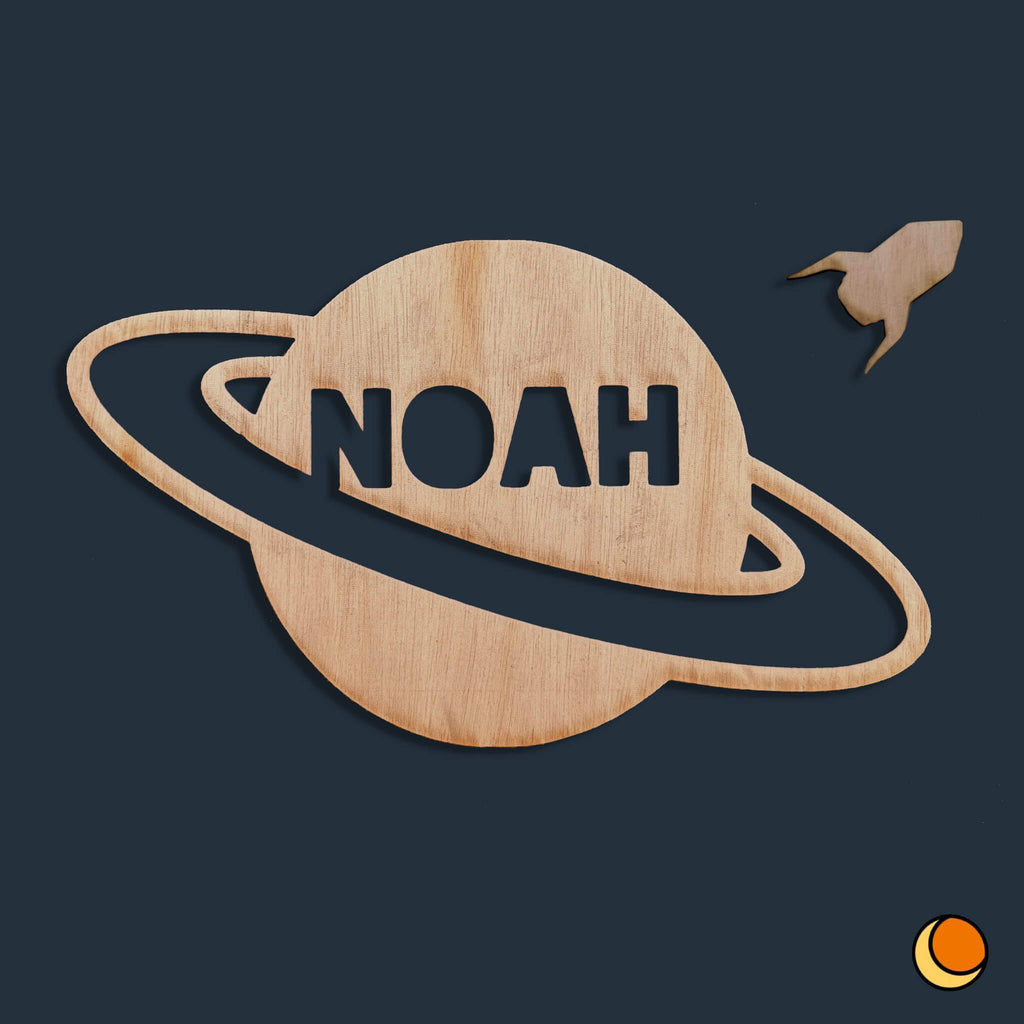 Gepersonaliseerd naambordje planeet