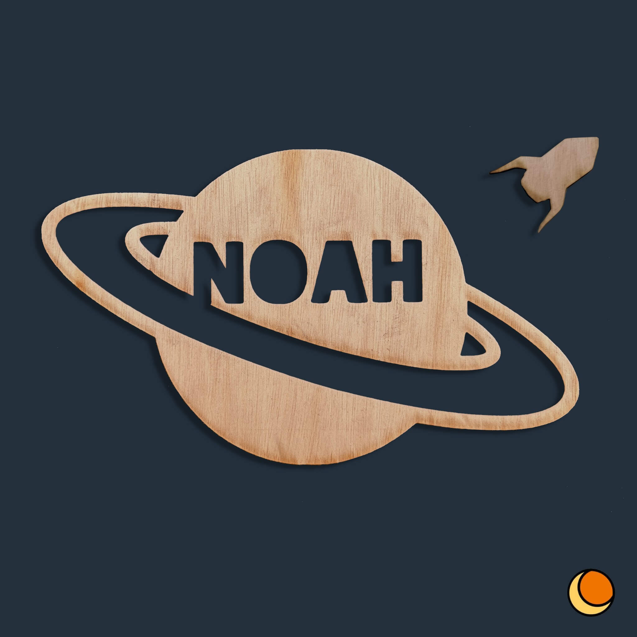 Gepersonaliseerd naambordje planeet