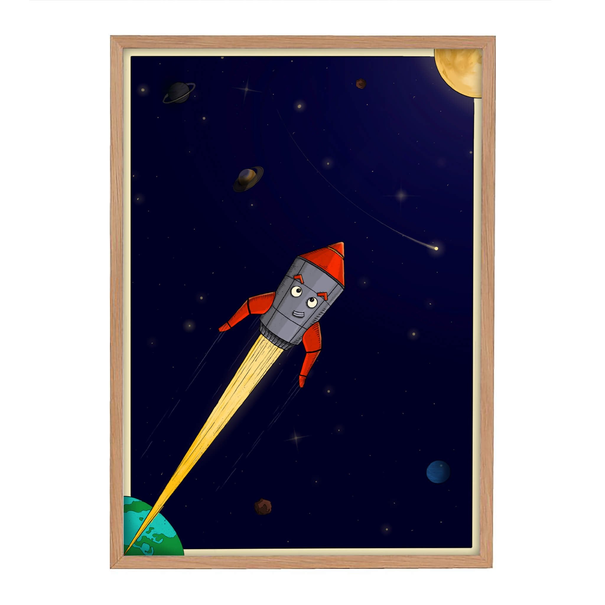 A3 Poster Eno de Raket naar de maan